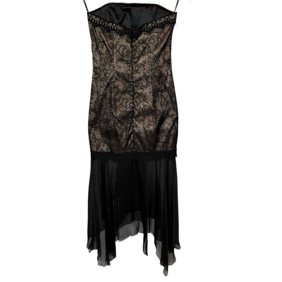 Jessica McClintock Lace Strapless Corset Dress - Picture 4 of 7